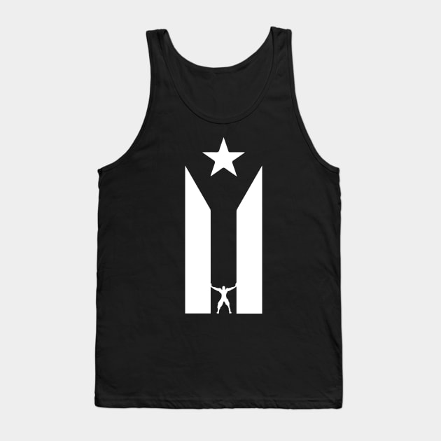 Puerto Rico Black Flag Shirt Resiste Boricua T shirt Tank Top by WildZeal